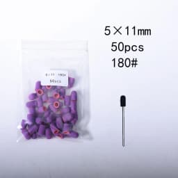 50pc/Set Nail Sanding Caps With Rubber Pedicure Polishing Sand Block Electric Pedicure Burr Foot Cuticle Tool Drill Accessories