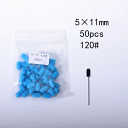 50pc/Set Nail Sanding Caps With Rubber Pedicure Polishing Sand Block Electric Pedicure Burr Foot Cuticle Tool Drill Accessories