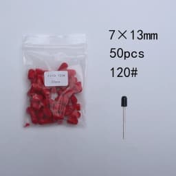 50pc/Set Nail Sanding Caps With Rubber Pedicure Polishing Sand Block Electric Pedicure Burr Foot Cuticle Tool Drill Accessories