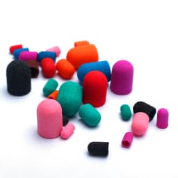 50pc/Set Nail Sanding Caps With Rubber Pedicure Polishing Sand Block Electric Pedicure Burr Foot Cuticle Tool Drill Accessories