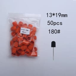 50pc/Set Nail Sanding Caps With Rubber Pedicure Polishing Sand Block Electric Pedicure Burr Foot Cuticle Tool Drill Accessories