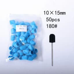 50pc/Set Nail Sanding Caps With Rubber Pedicure Polishing Sand Block Electric Pedicure Burr Foot Cuticle Tool Drill Accessories