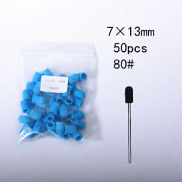50pc/Set Nail Sanding Caps With Rubber Pedicure Polishing Sand Block Electric Pedicure Burr Foot Cuticle Tool Drill Accessories