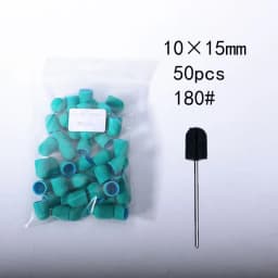 50pc/Set Nail Sanding Caps With Rubber Pedicure Polishing Sand Block Electric Pedicure Burr Foot Cuticle Tool Drill Accessories