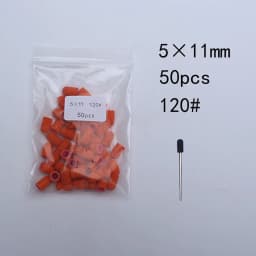 50pc/Set Nail Sanding Caps With Rubber Pedicure Polishing Sand Block Electric Pedicure Burr Foot Cuticle Tool Drill Accessories