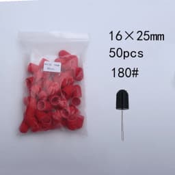 50pc/Set Nail Sanding Caps With Rubber Pedicure Polishing Sand Block Electric Pedicure Burr Foot Cuticle Tool Drill Accessories