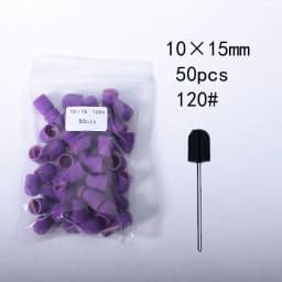 50pc/Set Nail Sanding Caps With Rubber Pedicure Polishing Sand Block Electric Pedicure Burr Foot Cuticle Tool Drill Accessories