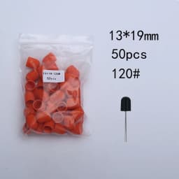 50pc/Set Nail Sanding Caps With Rubber Pedicure Polishing Sand Block Electric Pedicure Burr Foot Cuticle Tool Drill Accessories