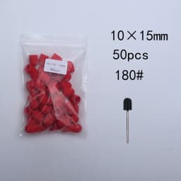 50pc/Set Nail Sanding Caps With Rubber Pedicure Polishing Sand Block Electric Pedicure Burr Foot Cuticle Tool Drill Accessories