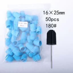 50pc/Set Nail Sanding Caps With Rubber Pedicure Polishing Sand Block Electric Pedicure Burr Foot Cuticle Tool Drill Accessories