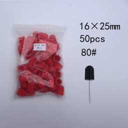 50pc/Set Nail Sanding Caps With Rubber Pedicure Polishing Sand Block Electric Pedicure Burr Foot Cuticle Tool Drill Accessories