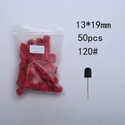 50pc/Set Nail Sanding Caps With Rubber Pedicure Polishing Sand Block Electric Pedicure Burr Foot Cuticle Tool Drill Accessories
