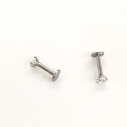 10 PCS/lot Surgical steel CZ Zirconia Labret Bar Stud Lip Earring Helix Cartilage Tragus Body Piercing Jewelry