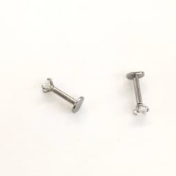 10 PCS/lot Surgical steel CZ Zirconia Labret Bar Stud Lip Earring Helix Cartilage Tragus Body Piercing Jewelry