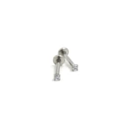 10 PCS/lot Surgical steel CZ Zirconia Labret Bar Stud Lip Earring Helix Cartilage Tragus Body Piercing Jewelry