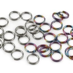 10pcs/LOT 10mm 12mm 14mm Titanium Alloy Keyrings EDC Outdoor Small Tool Key Ring Making Accessories