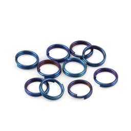 10pcs/LOT 10mm 12mm 14mm Titanium Alloy Keyrings EDC Outdoor Small Tool Key Ring Making Accessories