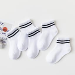 5 Pairs/Lot 2023 New Summer Children Socks Cotton Fashion Black White Gray For 1-12 Years Kids Teen Student Baby Girl Boy Socks