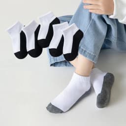 5 Pairs/Lot 2023 New Summer Children Socks Cotton Fashion Black White Gray For 1-12 Years Kids Teen Student Baby Girl Boy Socks