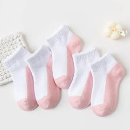 5 Pairs/Lot 2023 New Summer Children Socks Cotton Fashion Black White Gray For 1-12 Years Kids Teen Student Baby Girl Boy Socks