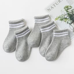 5 Pairs/Lot 2023 New Summer Children Socks Cotton Fashion Black White Gray For 1-12 Years Kids Teen Student Baby Girl Boy Socks