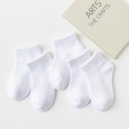 5 Pairs/Lot 2023 New Summer Children Socks Cotton Fashion Black White Gray For 1-12 Years Kids Teen Student Baby Girl Boy Socks