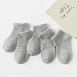 5 Pairs/Lot 2023 New Summer Children Socks Cotton Fashion Black White Gray For 1-12 Years Kids Teen Student Baby Girl Boy Socks