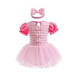 Baby Romper TUTU Dress With Headband Infant Baby Princess Girl Clothes Size 3-18M Cute Design Baby Dress Party Costumes