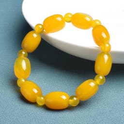 Natural Stone Coffee Lace Agates Bracelet Cylinder Drum Barrel Shape Jades Beads Bracelets On Hand Brown Exquisite Bangles Gift