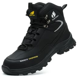 Water Proof Safety Work Shoes For Men Steel Head Leather Boots Male Footwear Indestructible Construction Work Shoes Brown