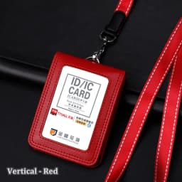 NEW High Quality Leather Badge Holder with Lanyard Chestcard ID Cards Cases School Office Work Card Name Tag Accessories