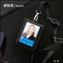 NEW High Quality Leather Badge Holder with Lanyard Chestcard ID Cards Cases School Office Work Card Name Tag Accessories