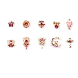 10pcs Nail Art Alloy Rhinestones Decorations Moon Magic Wand Various Shape Nail Charms Jewelry Luxury Shiny Strass Accessories