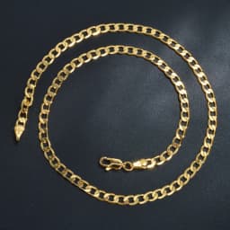 Classic Trendy Copper Figaro Chain Necklace For Men Women 18/22 Inches 4MM Link Cuban Chain Choker Necklace Hip Hop Jewelry Gift