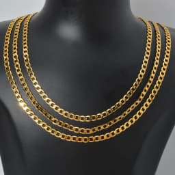 Classic Trendy Copper Figaro Chain Necklace For Men Women 18/22 Inches 4MM Link Cuban Chain Choker Necklace Hip Hop Jewelry Gift