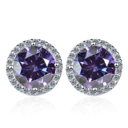 JoyceJelly 6.5mm 1ct Colorful Moissanite Earrings Unisex Male Female S925 Sterling Sliver Sparkling Fine Jewelry Men's Ear-studs