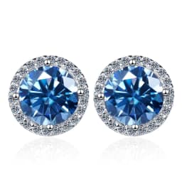 JoyceJelly 6.5mm 1ct Colorful Moissanite Earrings Unisex Male Female S925 Sterling Sliver Sparkling Fine Jewelry Men's Ear-studs