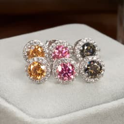 JoyceJelly 6.5mm 1ct Colorful Moissanite Earrings Unisex Male Female S925 Sterling Sliver Sparkling Fine Jewelry Men's Ear-studs