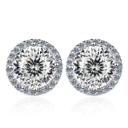 JoyceJelly 6.5mm 1ct Colorful Moissanite Earrings Unisex Male Female S925 Sterling Sliver Sparkling Fine Jewelry Men's Ear-studs