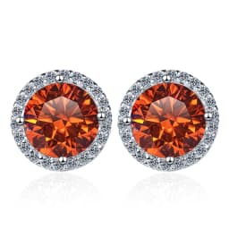 JoyceJelly 6.5mm 1ct Colorful Moissanite Earrings Unisex Male Female S925 Sterling Sliver Sparkling Fine Jewelry Men's Ear-studs