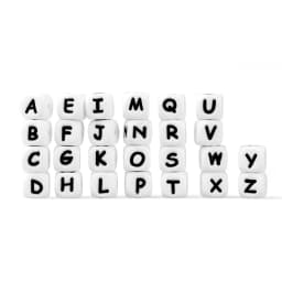 100Pcs 12mm Letter Silicone Beads for DIY Name Jewelry Making Bracelet Necklace Beaded Pen Accessories Keychain Beads Craft