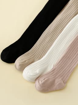 4pairs Toddler Girls Solid Tights