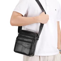 Men's Large Size Genuine Leather Shoulder Bags High Quality Tote Fashion Business Man Crossbody Messenger Bag Leather Bags