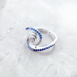 Ring Wave 2023 Summer Brand New Fine Jewerly Pure Solid 925 Sterling Silver Romantic Gift For Women