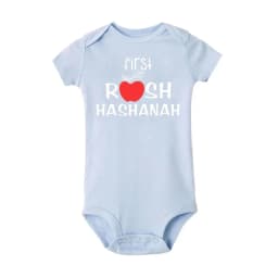 My First Rosh Hashanah Newborn Baby Bodysuits Toddler Infant Unisex Jumpsuits Boy Girl Short Sleeve Clothes Jewish Hanukkah Gift