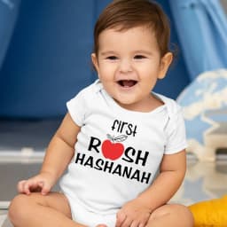 My First Rosh Hashanah Newborn Baby Bodysuits Toddler Infant Unisex Jumpsuits Boy Girl Short Sleeve Clothes Jewish Hanukkah Gift