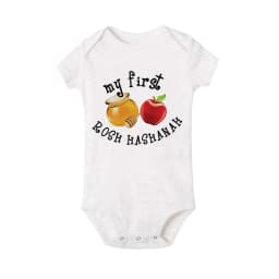 My First Rosh Hashanah Newborn Baby Bodysuits Toddler Infant Unisex Jumpsuits Boy Girl Short Sleeve Clothes Jewish Hanukkah Gift
