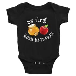 My First Rosh Hashanah Newborn Baby Bodysuits Toddler Infant Unisex Jumpsuits Boy Girl Short Sleeve Clothes Jewish Hanukkah Gift