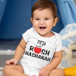 My First Rosh Hashanah Newborn Baby Bodysuits Toddler Infant Unisex Jumpsuits Boy Girl Short Sleeve Clothes Jewish Hanukkah Gift