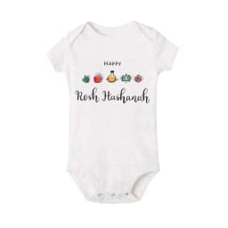 My First Rosh Hashanah Newborn Baby Bodysuits Toddler Infant Unisex Jumpsuits Boy Girl Short Sleeve Clothes Jewish Hanukkah Gift